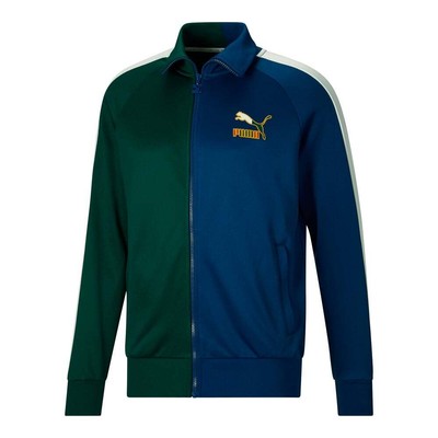 

Puma New Heritage T7 Full Zip Track Jacket Мужская зеленая повседневная спортивная верхняя одежда, Зеленый, Puma New Heritage T7 Full Zip Track Jacket