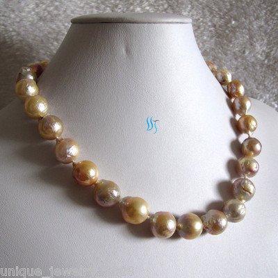18'' 12-14mm AA Pink Lavender Kasumi Freshwater Pearl Necklace 