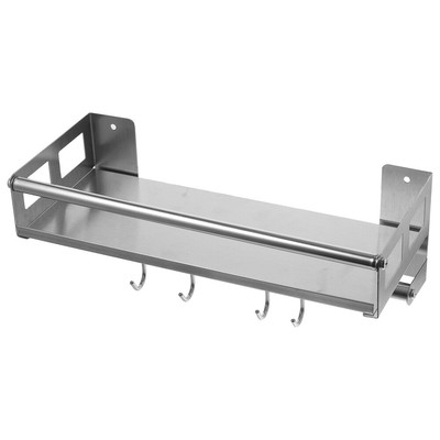 Stainless Steel Kitchen Rack Shelves Wall Black Storage Shelf