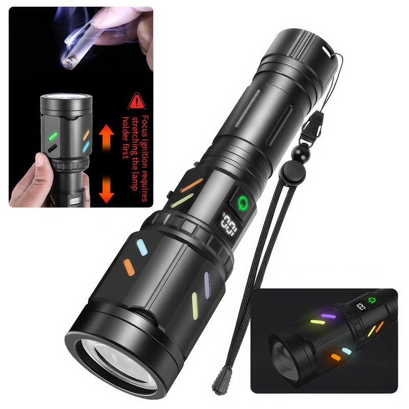 Most Powerful 99000000lm Led Military Torch Usb Rechargeable Tactical Flashlight