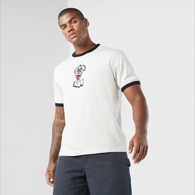 

HUF Party Wolf Relaxed Fit Ringer Lifestyle Футболка мужская вересково-серая, Grey, HUF Party Wolf Relaxed Fit Ringer Lifestyle T-Shirt