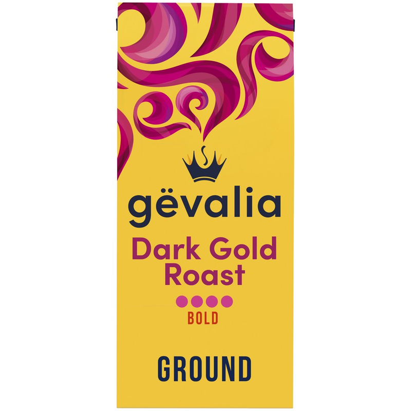 Gevalia Dark Gold Roast Bold Dark Roast Ground Coffee, 12 Oz. Bag