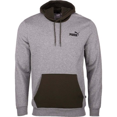 Puma Colorblocked Lounge Pullover Hoodie Мужская серая повседневная верхняя одежда 67271403