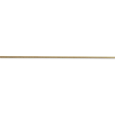 Pre-owned Skyjewelers Real 14kt Yellow Gold .9mm Round Snake Chain; 20 Inch; Lobster Clasp