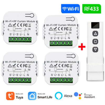 Smart Tuya Wifi Curtain Switch Wireless Remote Roller Shutter Motor for Alexa US