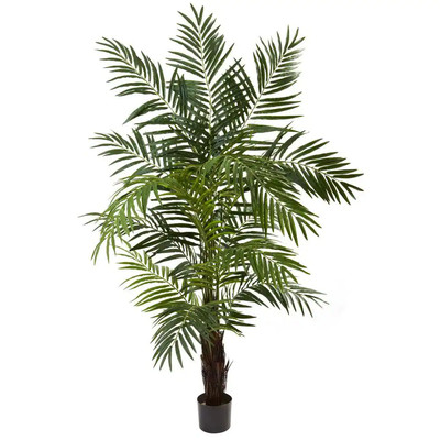 6 ft. areca palm tree | natural nearly artificial plant with 13-trunks 6-foot