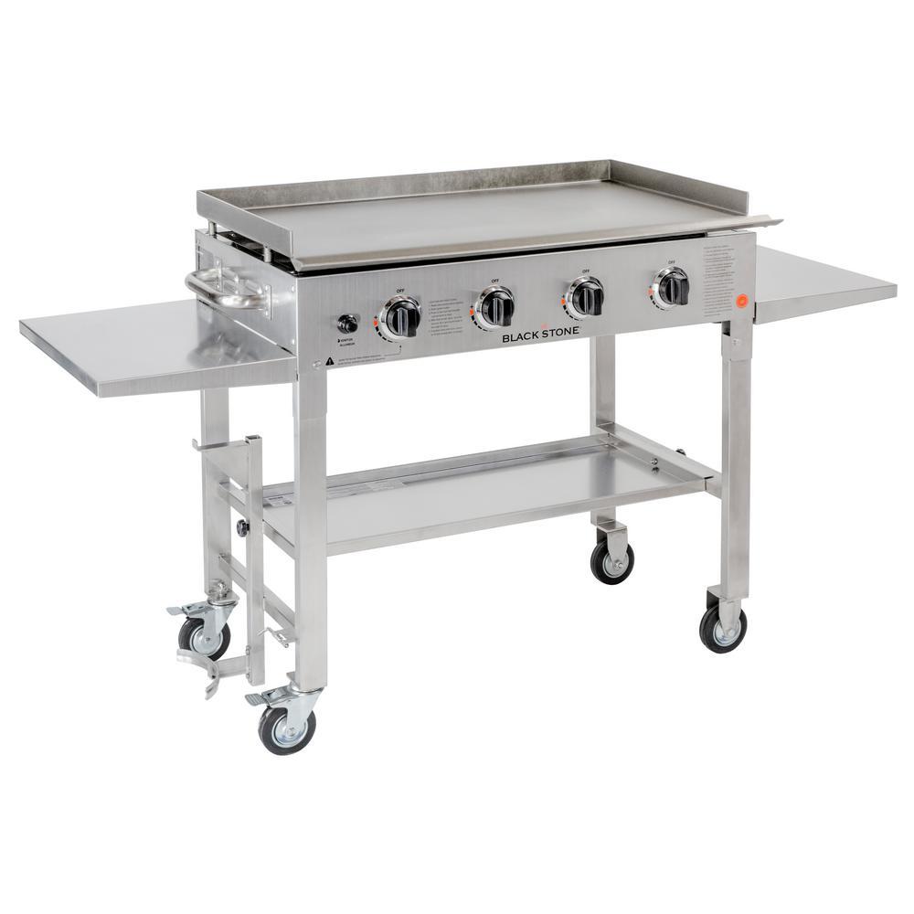 Blackstone 36 in Outdoor 4 Burner Propane Gas Grill Stainless Steel Griddle Top