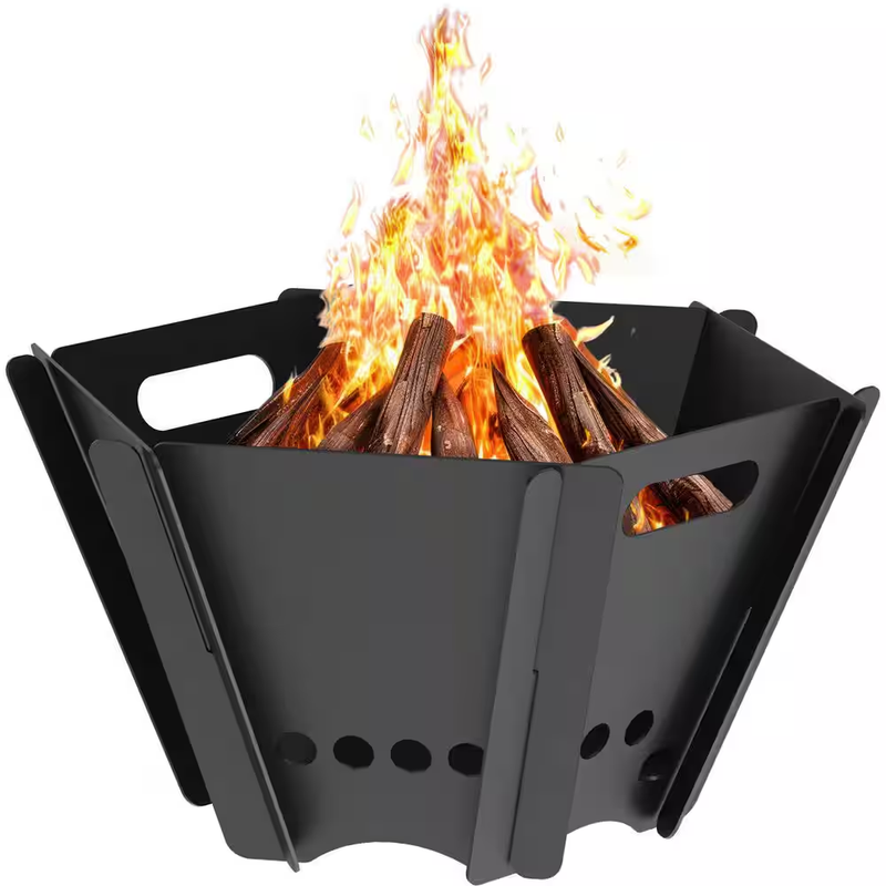 Tarter Portable Fire Pit 11 Inch Steel Camping Fire Pit Outdoor Fire Pit Stove