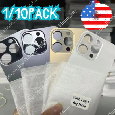 Replacement Back Glass Big Hole For iPhone 8 11 12 13 14 15 XR XS Rear Cover Lot