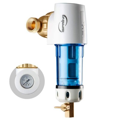 ISPRING Whole House Water Filter System Residential w/ Scraper in 100 Micron