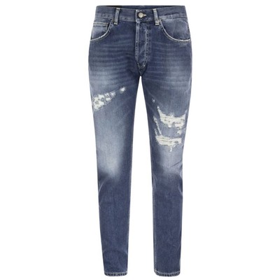 Pre-owned Dondup Distressed Blue Cotton Mius Jeans