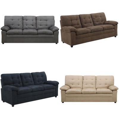 Microfiber sofa couch 3 Seat Living Room Home Furniture brown gray black NEW 