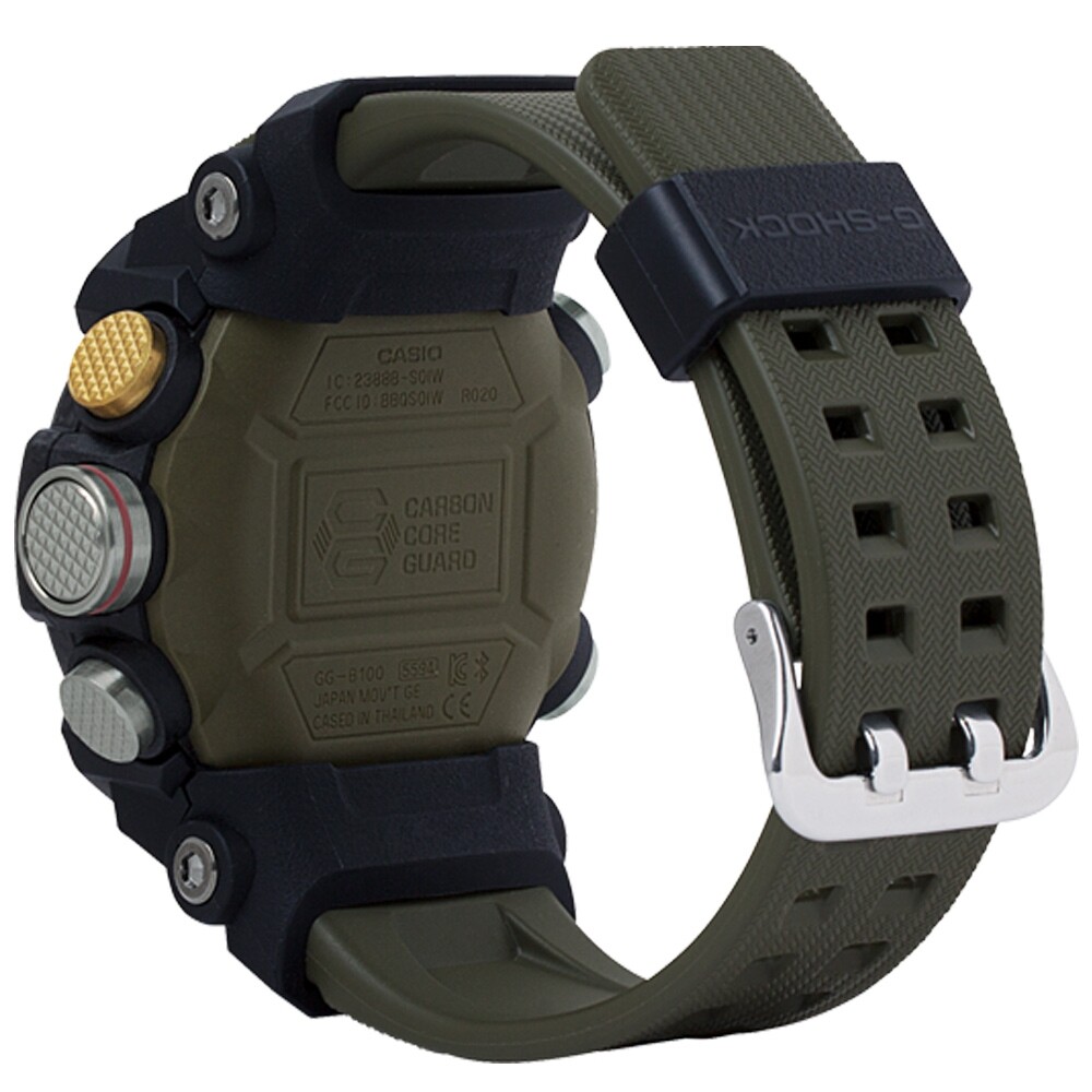 Pre-owned G-shock Authentic  Mudmaster Ggb100-1a3 W/ Quad Sensor Watch - Green Strap