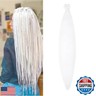 Pre Stretched Braiding Hair 26 Inch White Braiding Hair Extensions Hot Water Setting Crochet Box Braids Hair (26 Inch (Pack of 1), White)