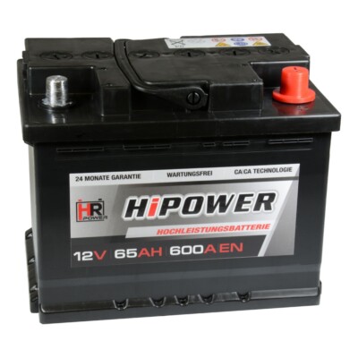 Autobatterie 12V 65Ah 600A/EN ersetzt 44 45 50 55 60 62 63 64 66 67 68 70 Ah