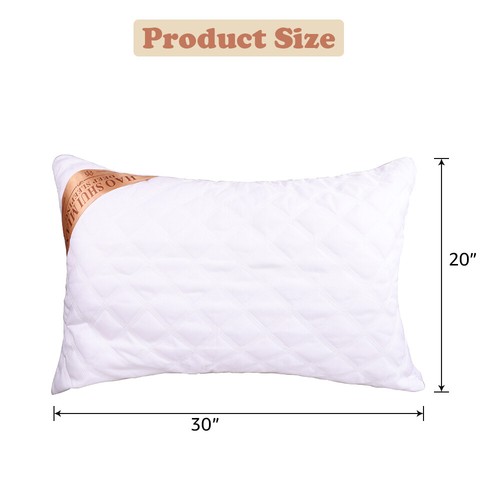 Luxury Queen Bed Pillow Hotel Sleep Hypoallergenic Cotton Fill Machine Washable