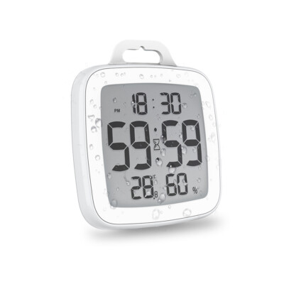 Baldr Shower Clock Waterproof Bathroom Timer Humidity Temperature Large Display