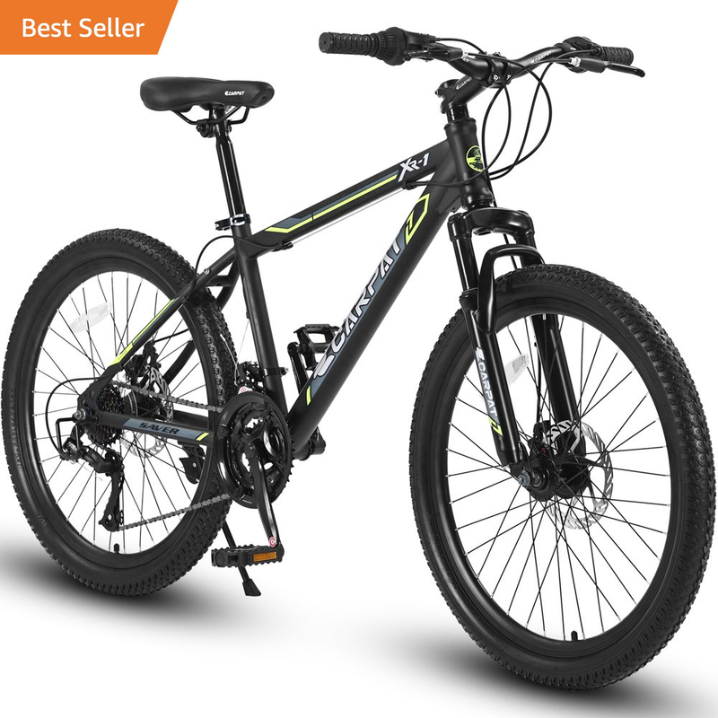 24 Inch Kids Bike for Boys Girls, Kids Mountain Bike with Disc Brakes 21 Speed