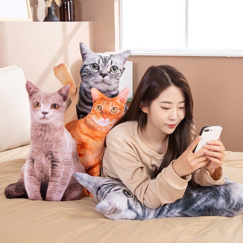 3D The Simulation Cat Cushion Cover Car /Hotel Home Decoration Pillow Case Cover