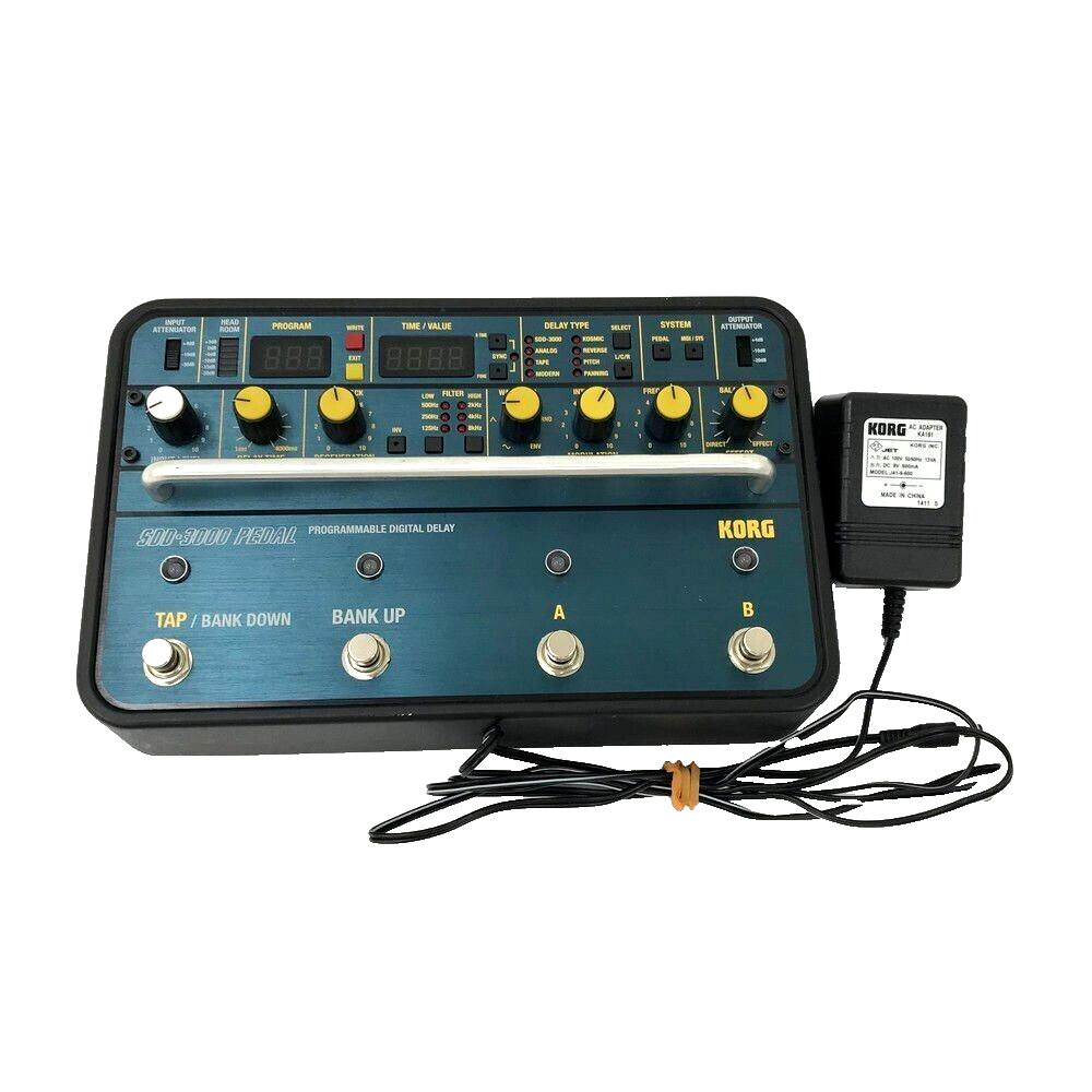 Korg SDD-3000 Pedal Programmable Digital Delay Used Tested Korg SDD-3000 Pedal Programmable Digital Delay Used Tested