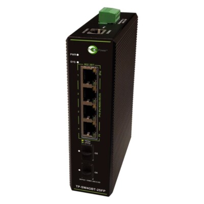 Tycon Power TP-SW4GBT-2SFP | 6 Port L2+ Manageable GigE Industrial 802.3at/bt