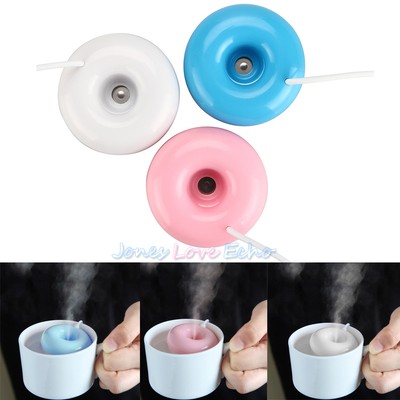 Mini USB Donut Humidifier Air Purifier Aroma Diffuser Office Home Car Portable