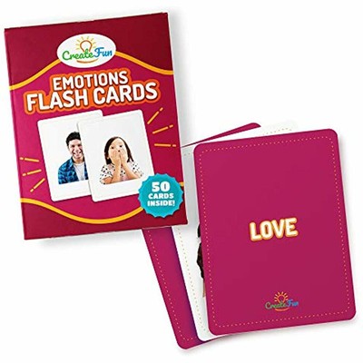 CreateFun Feelings And Emotions Flash Cards 50 Development Educational Photo 7 