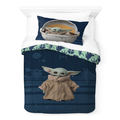 – Reversible Microfiber Bedding, Blue