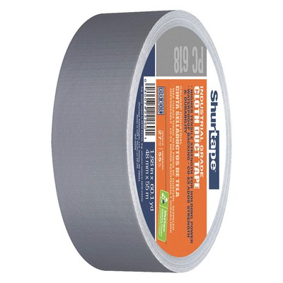 SHURTAPE PC 618 SIL-48mm x 55m-24 rls/cs Duct Tape,Silver,1 7/8 in x 60 yd,10 mi
