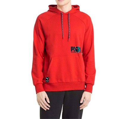 

Puma Intl Game Graphic Pullover Hoodie Mens Red Casual Athletic Outerwear 599799, Красный, Puma Intl Game Graphic Pullover Hoodie