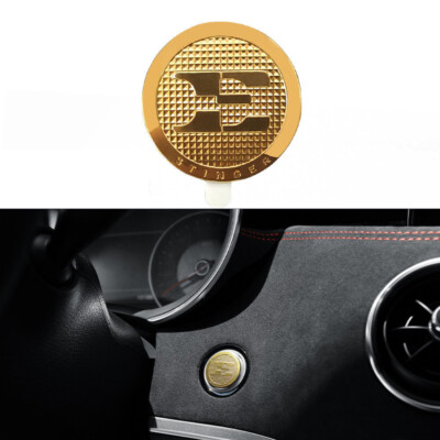 For KIA Stinger Glod E Logo Inner Engine Start/Stop Switch Button Cover Trim 1PC
