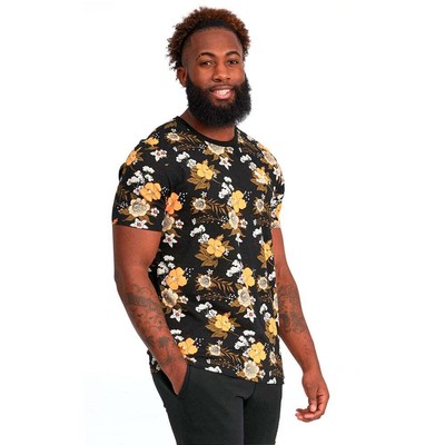 

Puma Trend Aop Graphic Crew Neck Short Sleeve TShirt Mens Size  Casual Tops 59, Черный, Puma Trend Aop Graphic Crew Neck Short Sleeve TShirt