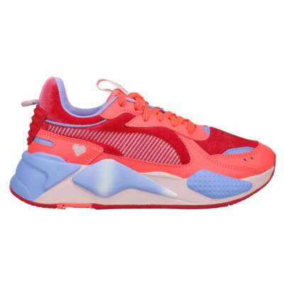 

Puma RsX Valentines Lace Up Sneaker Молодежные девушки Розовые кроссовки Повседневная обувь 38740, Розовый, Puma RsX Valentines Lace Up Sneaker Youth