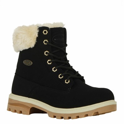 

Женские ботинки Lugz Empire Hi Fur, Black/cream/gum