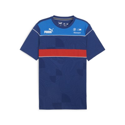 Puma Bmw Mms Sds Графическая футболка с круглым вырезом и коротким рукавом, мужские синие повседневные топы, 62