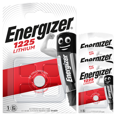 Energizer CR1225 DL1225 KCR1225 BR1225 3V Coin Cell Batteries x 4 *Long Expiry*