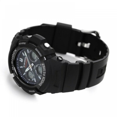 Pre-owned Casio G-shock World 6 St Solar Radio Awg-m100sb-2ajf Men\\\'s Watch Japan Import