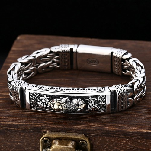 【関税込み】Alighieri ブレスレット Fine Pure S925 Sterling Silver Chain Pixiu Byzantine Link
