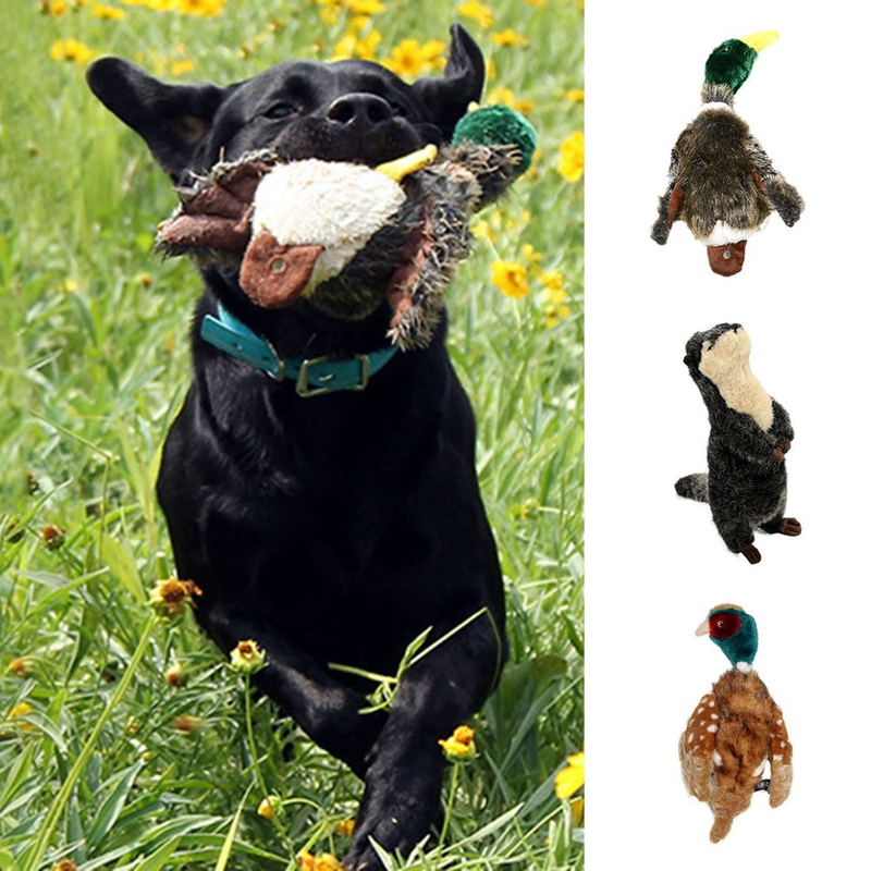 Dog Sound Toy Soft Touch Teeth Cleaning Plush Simulated Otter Caragana Duck Pet