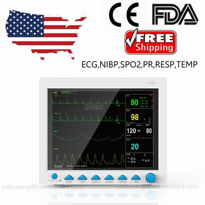 CONTEC CMS8000 ICU Vital Signs Patient Monitor 12.1 inch CCU Multi-parameter FDA
