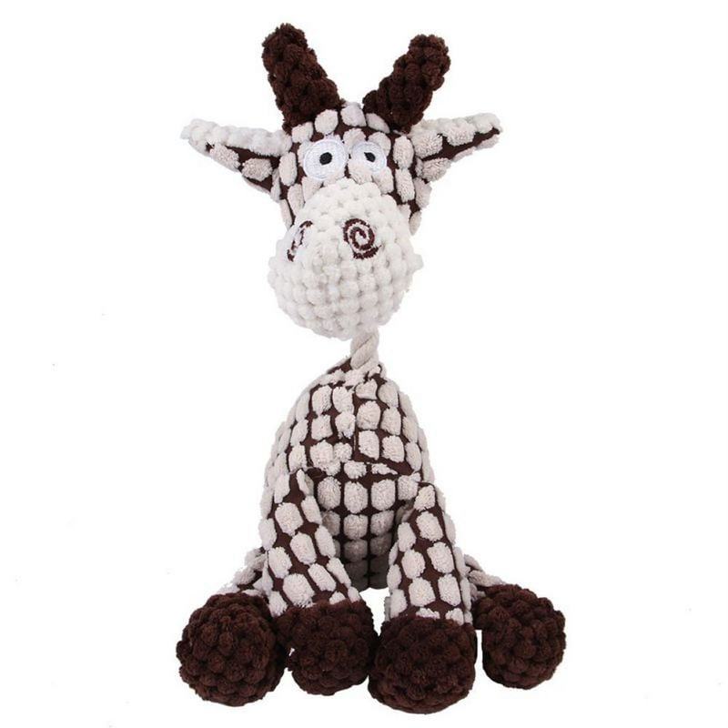 Puppy Chew Squeaker Toy Pet Donkey Dog Toys Squeaky Plush Sound Animal Shape Mol
