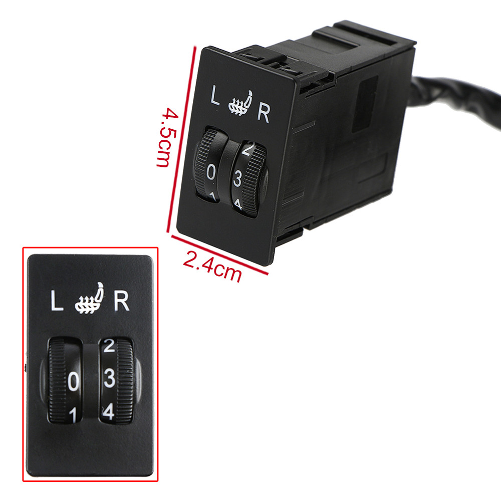 Car Seat Carbon Fiber Heated Cushion Seat Heater Pad HiOffLo Switch