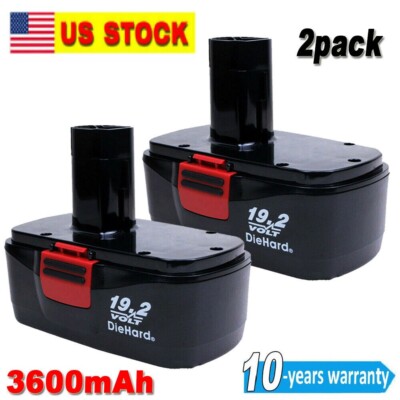 2Pack 19V NI-cd for Craftsman 19.2 Volt Battery Diehard C3 11375 130279005 11376