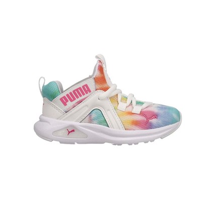 Puma Enzo 2 Tie Dye Lace Up для маленьких девочек, размер 3,5 м, кроссовки, повседневная обувь, 1954