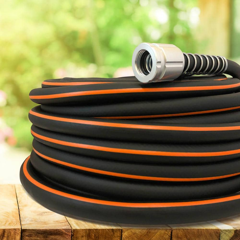 Flextreme Pro 5/8 In X 100 Ft Performance Rubber Garden Hose Flexible Outdoor