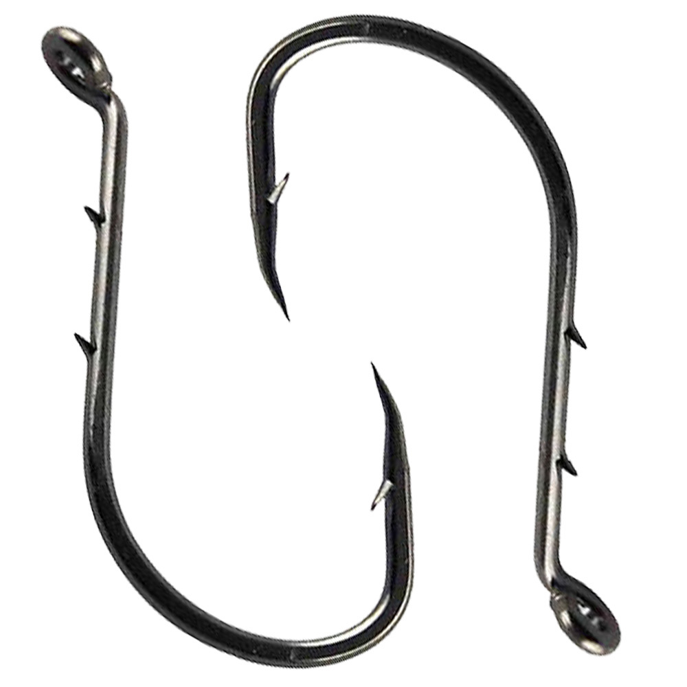 100pcs Octopus Circle Fishing Hook 8299 Sharp High Carbon Steel Black