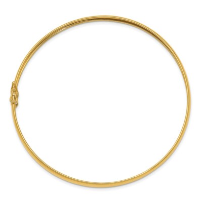 Pre-owned Skyjewelers Real 14kt Yellow Gold Polished Flexible Bangle; 8.25 Inch