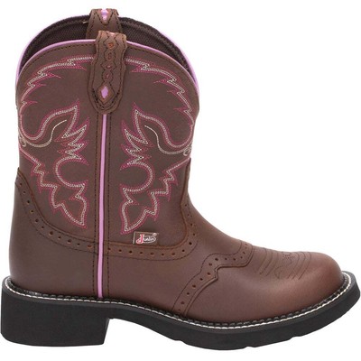 

Justin Boots Gemma Ковбойские женские коричневые повседневные ботинки с круглым носком GY9903, Коричневый, Justin Boots Gemma Round Toe Cowboy