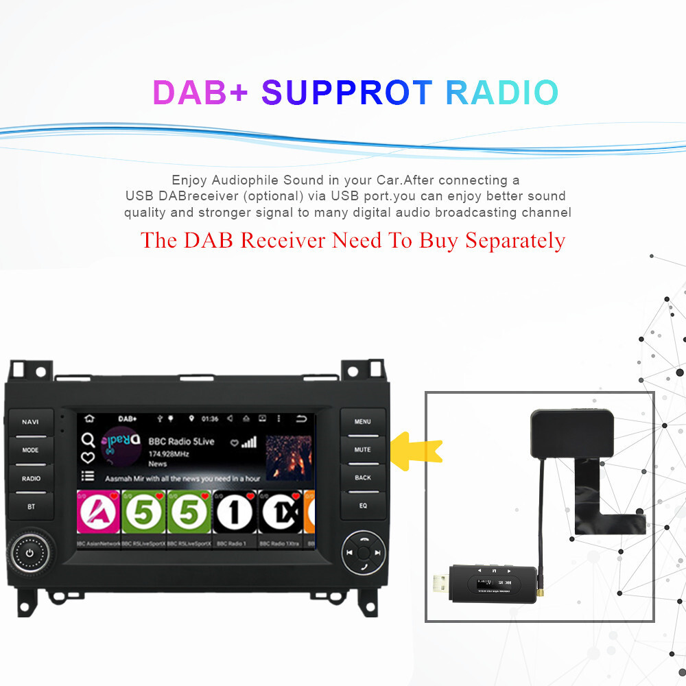 7'' Stereo Radio For Mercedes Benz W169/W245/W639/W906/Viano /Vito/Sprinter/A150