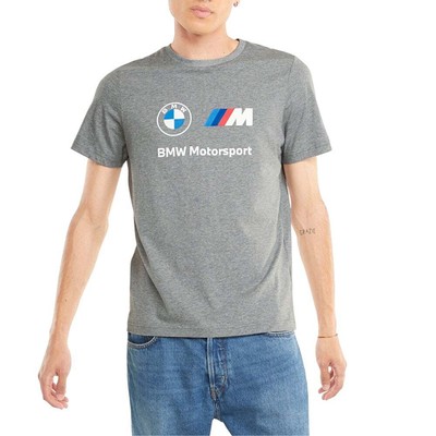 

Puma Bmw Mms Ess Логотип Экипаж Шеи Короткие рукава Футболка Мужские Размер  Случайные Топы 532, Grey, Puma Bmw Mms Ess Logo Crew Neck Short Sleeve TShirt